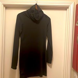 New Black Turtleneck Long sleeve Dress
